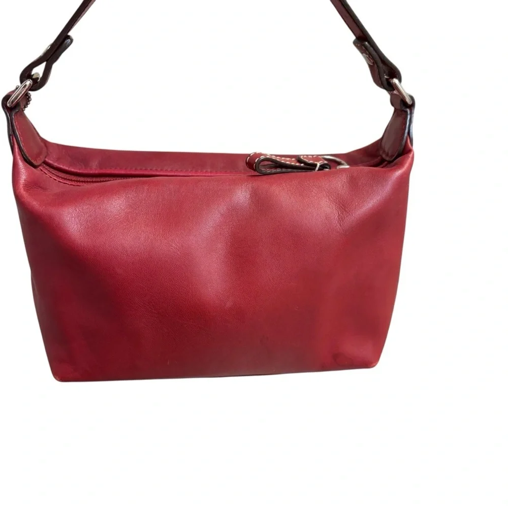 Coach vintage y2k logo mini bag red leather wristlet clutch
